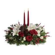 Christmas Centerpiece with Lilies