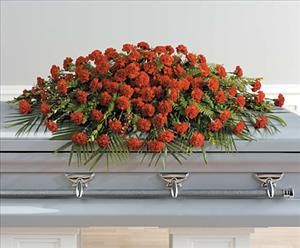 Stately Red Casket Spray